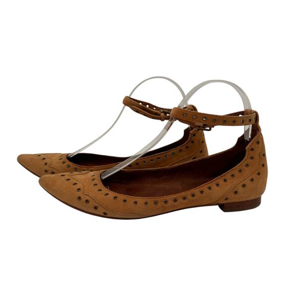 Frye Women's Sienna Grommet Ankle Flats Size 7.5 - Picture 5 of 8